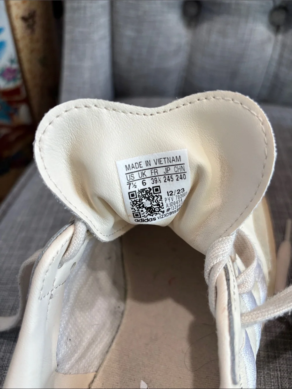 adidas Samba cream white gum sole sneakers